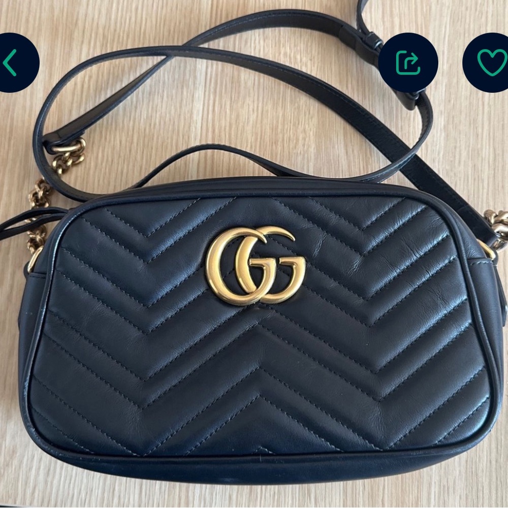 Gucci GG Marmont Black Crossbody (this is the larger one, not mini)